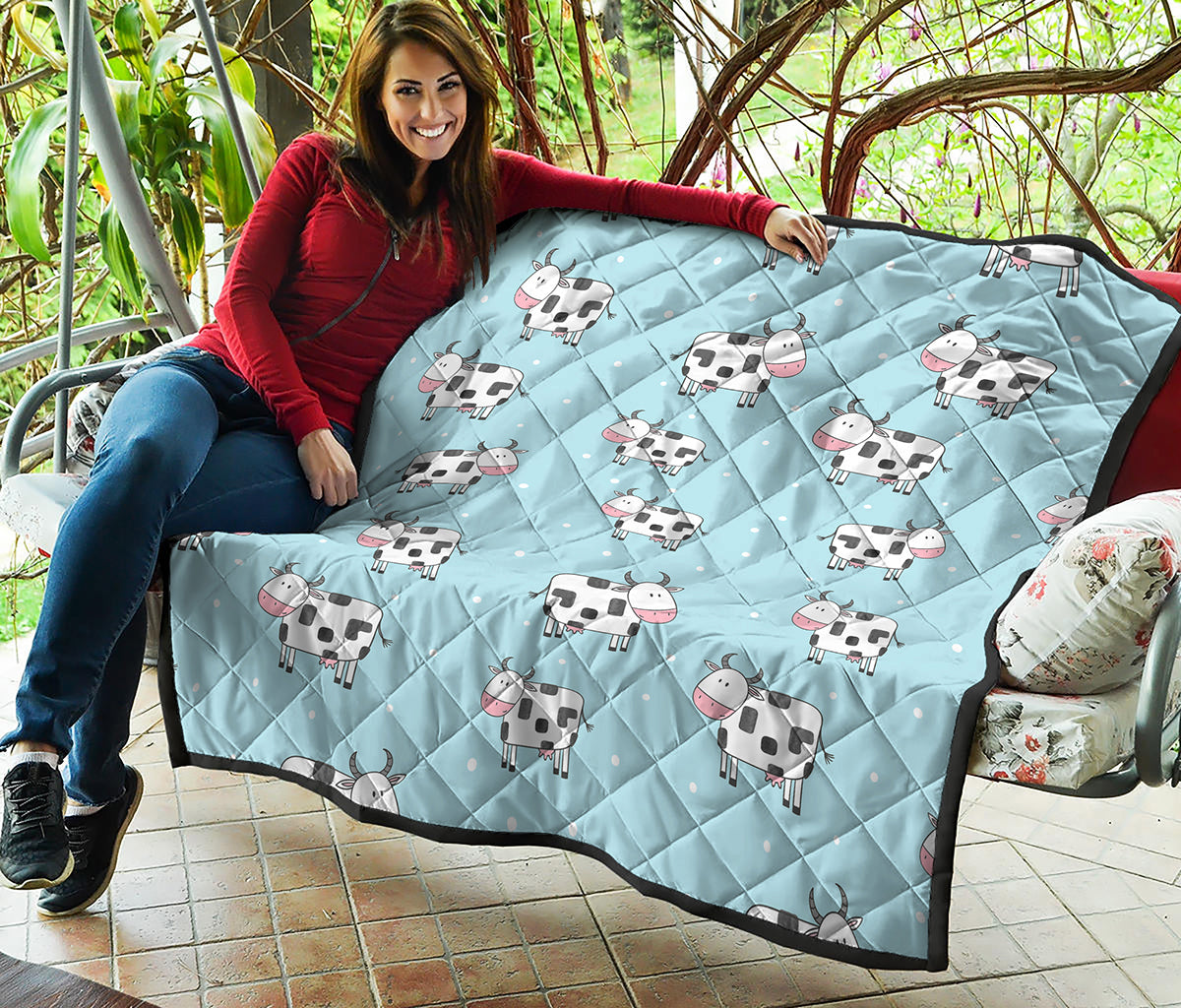 Doodle Cow Pattern Print Quilt