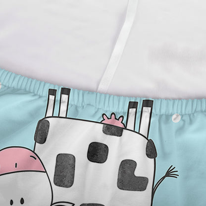 Doodle Cow Pattern Print Sofa Cover