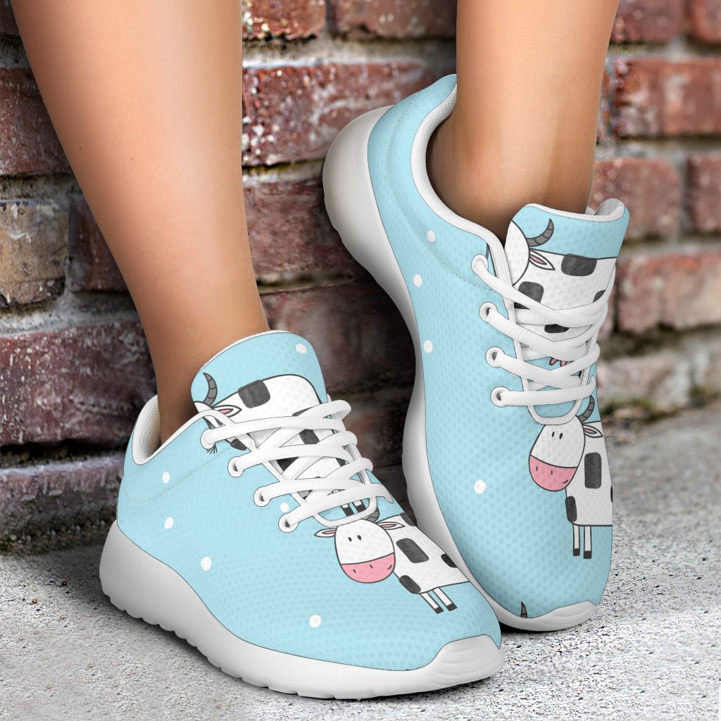 Doodle Cow Pattern Print Sport Shoes GearFrost