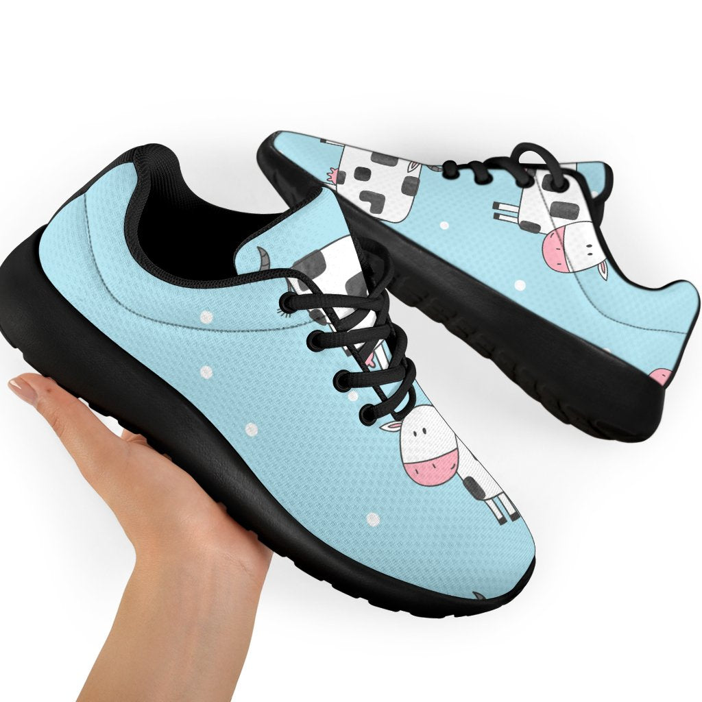 Doodle Cow Pattern Print Sport Shoes GearFrost