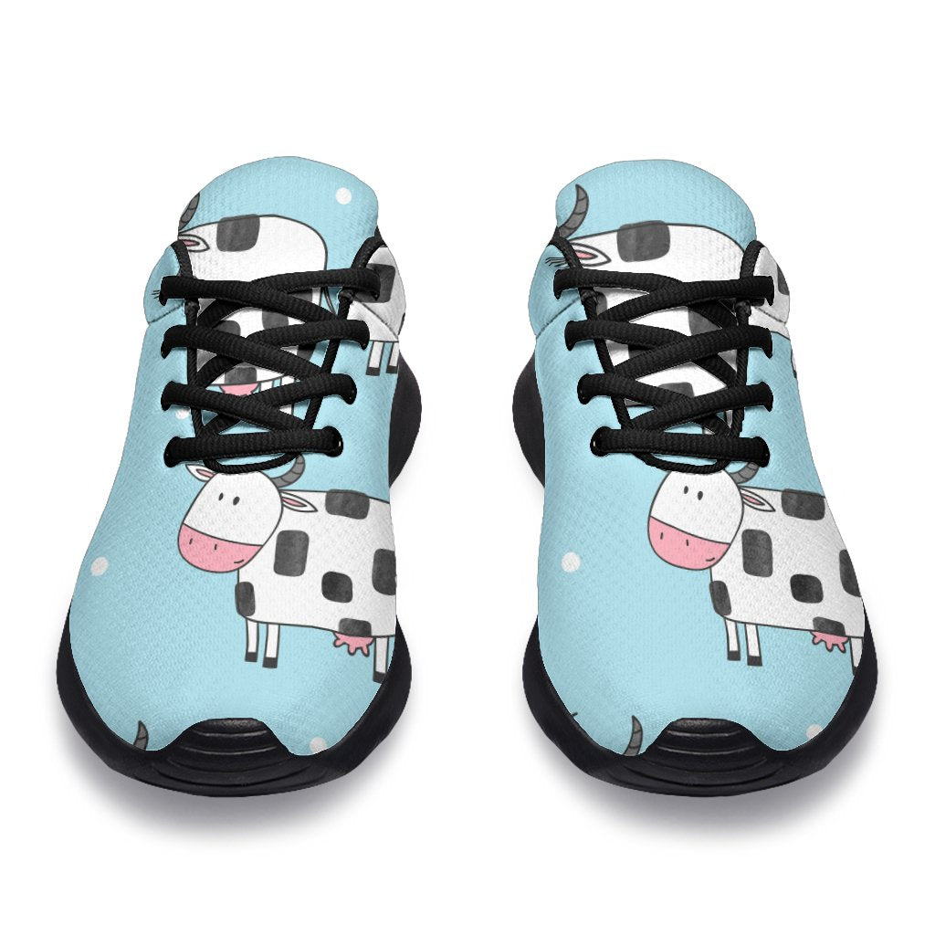 Doodle Cow Pattern Print Sport Shoes GearFrost
