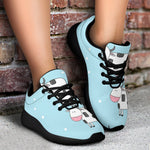 Doodle Cow Pattern Print Sport Shoes GearFrost