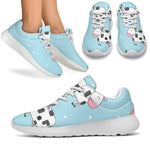 Doodle Cow Pattern Print Sport Shoes GearFrost