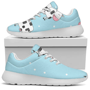 Doodle Cow Pattern Print Sport Shoes GearFrost