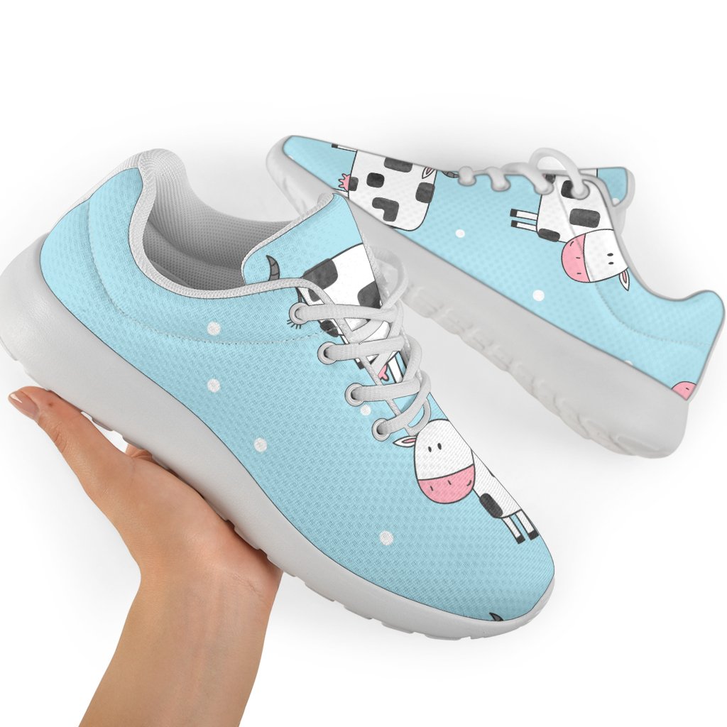 Doodle Cow Pattern Print Sport Shoes GearFrost