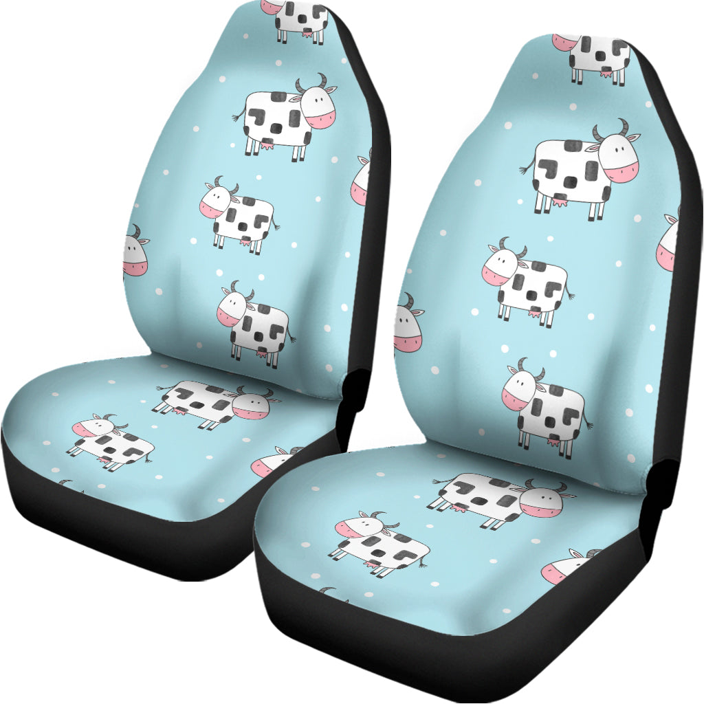 Doodle Cow Pattern Print Universal Fit Car Seat Covers