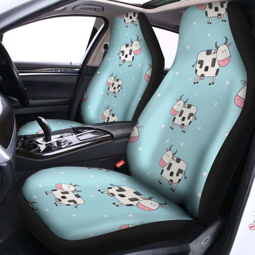 Doodle Cow Pattern Print Universal Fit Car Seat Covers