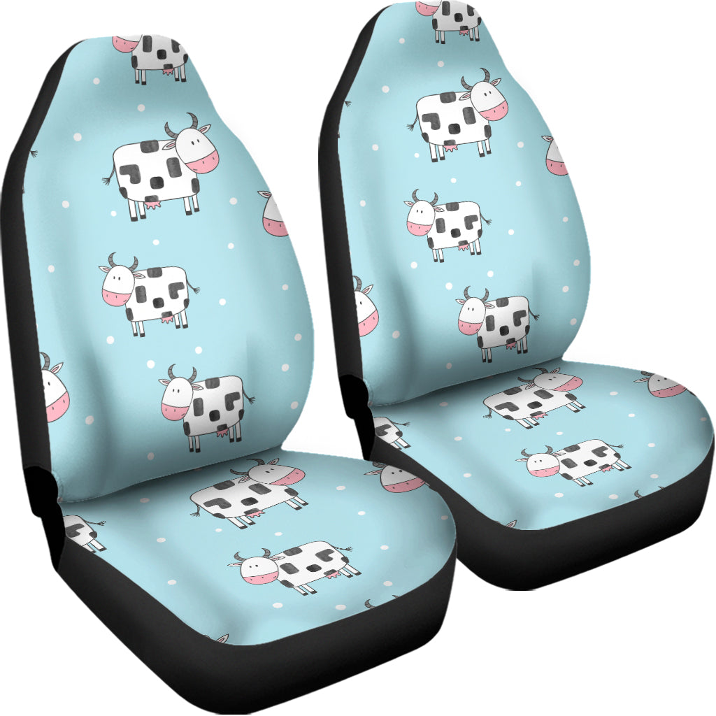 Doodle Cow Pattern Print Universal Fit Car Seat Covers