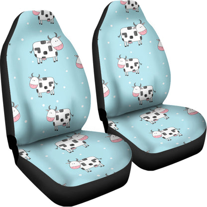 Doodle Cow Pattern Print Universal Fit Car Seat Covers