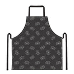 Doodle Crown Pattern Print Apron