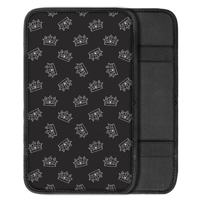 Doodle Crown Pattern Print Car Center Console Cover