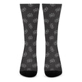Doodle Crown Pattern Print Crew Socks