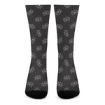 Doodle Crown Pattern Print Crew Socks
