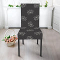 Doodle Crown Pattern Print Dining Chair Slipcover