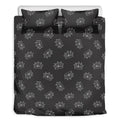 Doodle Crown Pattern Print Duvet Cover Bedding Set