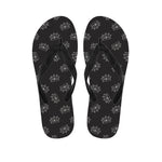 Doodle Crown Pattern Print Flip Flops
