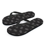 Doodle Crown Pattern Print Flip Flops
