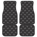 Doodle Crown Pattern Print Front and Back Car Floor Mats
