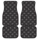 Doodle Crown Pattern Print Front and Back Car Floor Mats