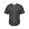 Doodle Crown Pattern Print Men's Baseball Jersey