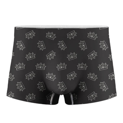 Doodle Crown Pattern Print Men's Boxer Briefs