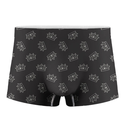 Doodle Crown Pattern Print Men's Boxer Briefs