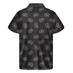Doodle Crown Pattern Print Men's Short Sleeve Shirt