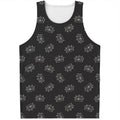 Doodle Crown Pattern Print Men's Tank Top