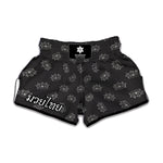 Doodle Crown Pattern Print Muay Thai Boxing Shorts