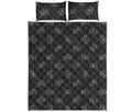 Doodle Crown Pattern Print Quilt Bed Set