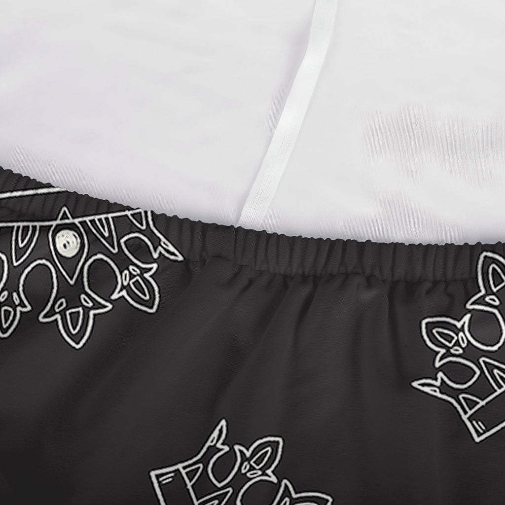 Doodle Crown Pattern Print Sofa Cover