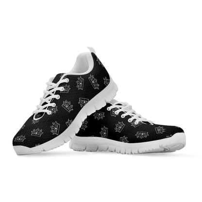 Doodle Crown Pattern Print White Sneakers