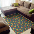 Doodle French Fries Pattern Print Floor Mat