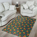 Doodle French Fries Pattern Print Area Rug