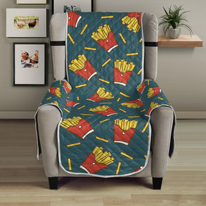 Doodle French Fries Pattern Print Armchair Protector