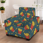 Doodle French Fries Pattern Print Armchair Slipcover