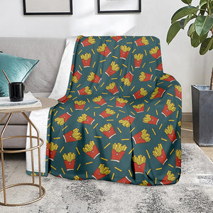 Doodle French Fries Pattern Print Blanket