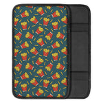 Doodle French Fries Pattern Print Car Center Console Cover