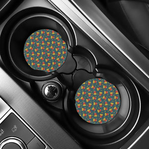 Doodle French Fries Pattern Print Car Coasters