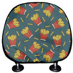 Doodle French Fries Pattern Print Car Headrest Covers