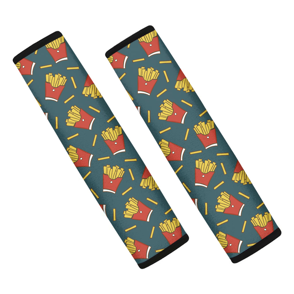 Doodle French Fries Pattern Print Car Seat Belt Covers