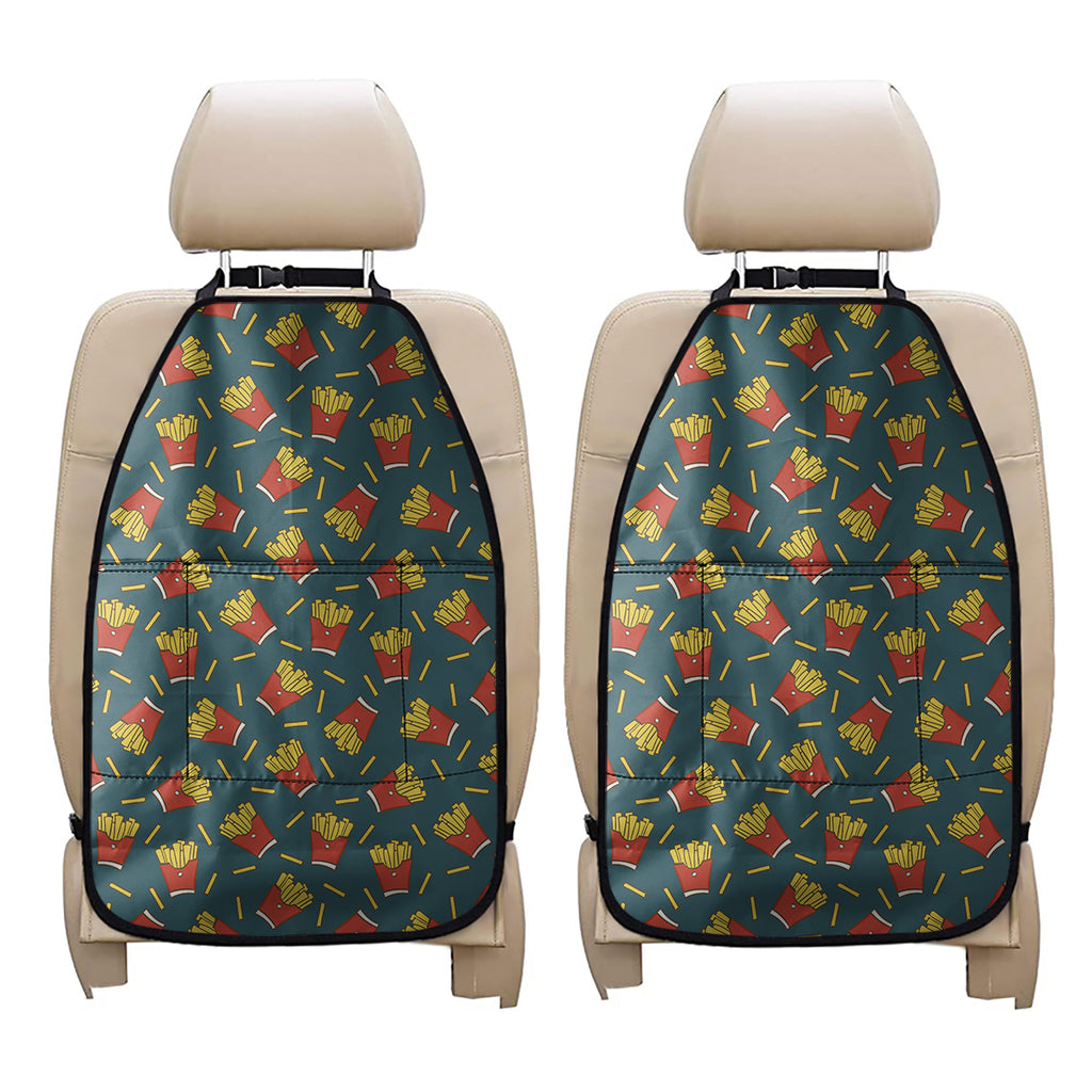 Doodle French Fries Pattern Print Car Seat Organizers