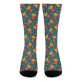 Doodle French Fries Pattern Print Crew Socks
