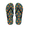 Doodle French Fries Pattern Print Flip Flops