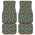 Doodle French Fries Pattern Print Front and Back Car Floor Mats