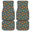 Doodle French Fries Pattern Print Front and Back Car Floor Mats