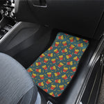 Doodle French Fries Pattern Print Front and Back Car Floor Mats