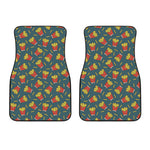 Doodle French Fries Pattern Print Front Car Floor Mats