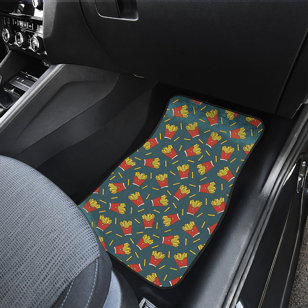 Doodle French Fries Pattern Print Front Car Floor Mats