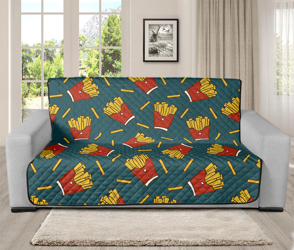 Doodle French Fries Pattern Print Futon Protector